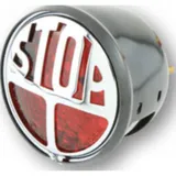 Rückleuchte Heckleuchte SHIN YO LED-Rücklicht STOP, rotes Glas, schwarzes Metallgehäuse