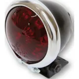 Rückleuchte Heckleuchte SHIN YO LED-Rücklicht BATES STYLE, schwarzes Gehäuse m. Chromrahmen, rotes Glas Rückleuchte Heckleuchte SHIN YO LED-Rücklicht BATES STYLE, schwarzes Gehäuse m. Chromrahmen, rotes Glas