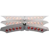 Rückleuchte Heckleuchte SHIN YO LED Rücklicht X-WING, Gehäuse verchromt, E- geprüft