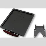 Nummernschildhalter HIGHSIDER CNC Kennzeichen Halteplatte mit Uni- Halter Typ 1, schwarz eloxiert