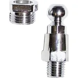 Mirror adapter with ball, M 10 left-hand thread, chrome-plated