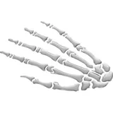 HIGHWAY HAWK 3-D Aufkleber Skeleton Hand chrom