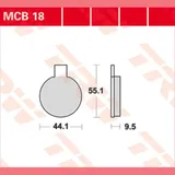 TRW Lucas Brake lining MCB18