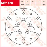 TRW Lucas Brake disc MST258, rigid