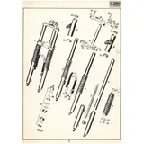 Telescopic fork Pränafa springs 360mm 21.50mm black for Hercules Prima 5S, SX, 6, Jogging, Optima 3, 3S MG00026449