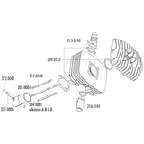 piston kit Polini series 6000 80cc 48mm (D) for Fantic Motor Regolarita 50, Minarelli P4-P6 204.0001/D