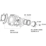 Kolben Satz Polini 87ccm 52mm (C) für Honda XR 50, Polini XP4T 50 204.0909/C