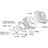 cylinder head Polini aluminum 70cc for Piaggio AC 211.0293