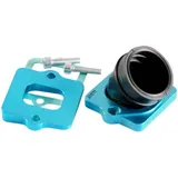 Flansch Ansaugstutzen Polini 360 30/35mm mit Spacer für Piaggio 50 2T mit 24-30mm PWK, PHBH, VHST Vergaser 215.0436