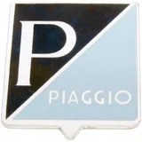 emblem / badge Piaggio 25x31mm aluminum to glue for Vespa 50, 50S, 50SS (-1968), 90, 90SS, 125 Primavera, Nuova (1966) 36362