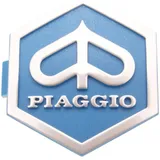 emblem / badge Piaggio 3D hexagonal 32x37mm to plug, blue / silver 36364