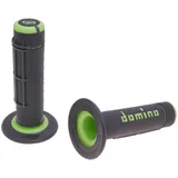 handlebar grip set Domino A020 off-road half waffle black / green 37069