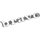 Emblem Logo Schild / Schriftzug "bravo" zum Stecken für Piaggio Bravo, Vespa Bravo 38799