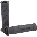 handlebar grip set Domino A250 on-road anthracite / black open end grips 39709