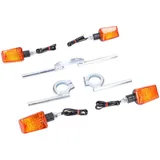 indicator light set 12V 20W w/ mounting brackets zinc plated for Simson S50, S51, S70 40736