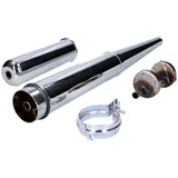 Schalldämpfer Auspuff Chrom 28mm mit Kegel Gegenkonus gelocht für Simson S50, S51, S53, S70, S83, KR51/2 41268