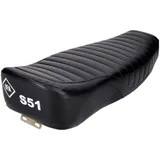 Sattel Sitzbank Enduro Doppelsitz strukturiert, schwarz mit IFA S51 Schriftzug für Simson S51 41841
