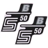 Lettering S50 B foil / sticker silver 2 pieces for Simson S50 41962