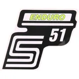 Emblem Logo Schriftzug S51 Enduro Folie / Aufkleber neongelb für Simson S51 41977
