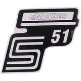 Emblem Logo Schriftzug S51 Enduro Folie / Aufkleber weiß für Simson S51 41980
