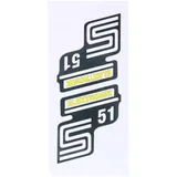 logo decal set S51 electronics foil / sticker yellow for Simson S51 41981
