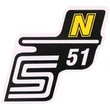 Emblem Logo Schriftzug S51 N Folie / Aufkleber gelb für Simson S51 41991 Emblem Logo Schriftzug S51 N Folie / Aufkleber gelb für Simson S51 41991