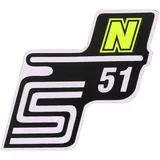logo foil / sticker S51 N neon yellow for Simson S51 41994