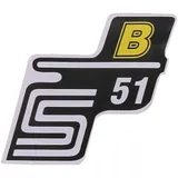 Emblem Logo Schriftzug S51 B Folie / Aufkleber gelb für Simson S51 41997