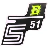 Emblem Logo Schriftzug S51 B Folie / Aufkleber neongelb für Simson S51 41998 Emblem Logo Schriftzug S51 B Folie / Aufkleber neongelb für Simson S51 41998