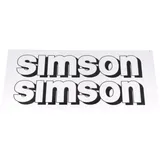 Lettering foil / sticker set tank 2 pieces white, black for Simson S51 42015
