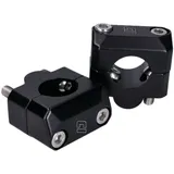 Klemmbock Riser Lenkerklemme Set Doppler 22mm auf 28,6mm schwarz 42867-BK