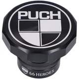 gas cap 66Heroes aluminum black w/ Puch logo for Puch Maxi S, N 43886