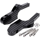 Adapter Fußraste Satz Sozius Aluminium CNC schwarz matt für Vespa GT, GTS, GTV 44392