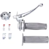 handlebar grip set complete 2-speed / 3-speed grey for Puch, Sachs, Zündapp 48820