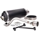 Auspuff Power1 Aluminium schwarz für Vespa Primavera, Sprint, Zip 4T 50 Euro2 49112