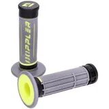 handlebar rubber grip set Doppler Grip 3D grey / black / neon yellow 49405