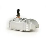 brake caliper front BGM PRO 4-piston, radial mounting (adapter needed) silver for Vespa PX Disc, LML Star, Stella, Grimeca NT cl