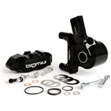 Front brake caliper incl. brake caliper mount -BGM PRO, CNC Touring, 4-piston, radial mounting - Brake drum type Piaggio/Grimeca