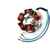 Ignition -BGM ORIGINAL stator (point set ignition, 3 cables, 12V, AC)- Vespa PX - P125X, P150X, Italian version without battery,