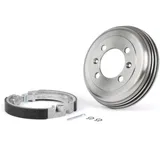 Front brake hub 8" incl. brake shoes -BGM PRO cast iron- Vespa Wideframe V1-15, V30-33, VU, VM, VN, VL, VB, ACMA, Hoffmann, Larg
