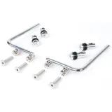Bracket for flyscreen -MOTO NOSTRA, w=340mm, h=105mm- Vespa PX80, PX125, PX150, PX200, T5 Classic, LML 125/150 Star/Stella - chr