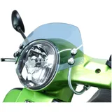 Flyscreen with chromed brackets -MOTO NOSTRA, w=340mm, h=105mm- Vespa GT, GTL, GTS, GTS Super 125-300cc - smoke grey 50686