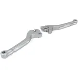 Brake and clutch lever set -BGM PRO CNC- disc brake (GRIMECA)- Vespa PX (1998-2003), LML Star, Stella - steel grey 50750