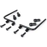 Bracket for flyscreen -MOTO NOSTRA, w=340mm, h=105mm- Vespa PX80, PX125, PX150, PX200, LML 125/150 Star/Stella - black 50776