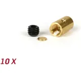 Klemmnippel / Schraubnippel lang BGM Original Ø=10x16.25mm Lambretta LI, LIS, SX, TV (Serie 2-3), DL, GP 10 Stück 50908