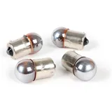 Birnen BA15s (Stifte gerade) 12V 10W 4er Set Orange Silbern 51883