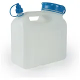 Wasserkanister 6L Weithals Hünersdorff HD PE, natur (transparent) mit UV-Schutz 53526