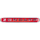 Aufkleber für Tank Silber und Rot 130x15mm Aluminium für Zündapp Mofa, Mokick 53737