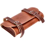 Werkzeugtasche, Satteltasche braun 140x80mm für Piaggio, Vespa Ciao, Si, Bravo, Boxer, Grillo, Mofa, Mokick, Fahrrad 53864