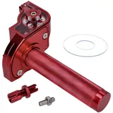 Kurzhubgasgriff rot CNC für 22mm Lenker für Mofa, Moped 54036
